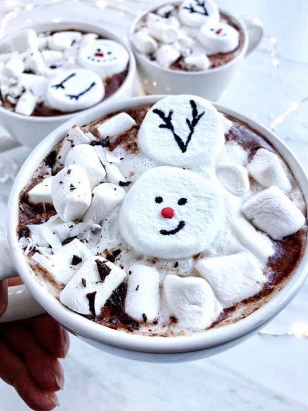 Coconut Milk Hot Chocolate with Marshmallows