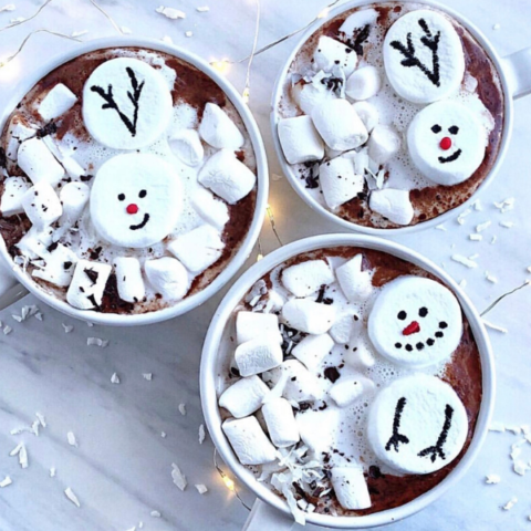 Coconut Milk Hot Chocolate with Marshmallows